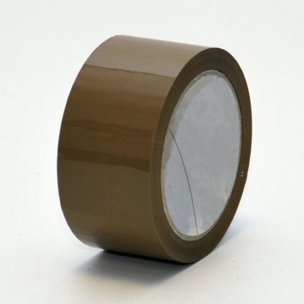 PVC-pakketape, brun, 50 mm x 66 m